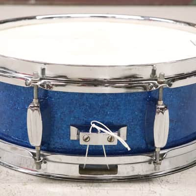 Rogers Holiday Powertone 5x14" Snare Drum Blue Sparkle Vintage 1960's Cleveland image 8