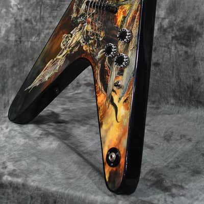 Dean Eric Petersen Testament Signature HUNTER Flying V Graphic Guitar w USA EMG Pickups & FAST Shipping image 6