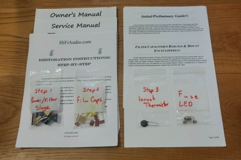 Sherwood S-1060 restoration kit filter capacitor repair rebuild fix image 1
