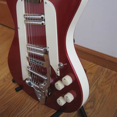 Danelectro Hodad Red Metallic Sparkle Bigsby-style trem + Custom Pickguards image 5