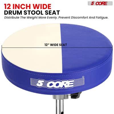 5 Core Drum Throne 3" Padded Drum Seat Height Adjustable Drumming Chair for Practice and Performance image 7