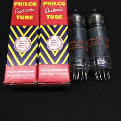 MATCHED PAIR PHILCO 6CM6 Black Plate (6973 Sub **) Jukebox VACUUM TUBES 10.8505 image 1