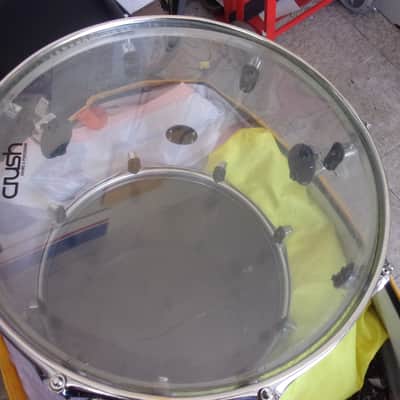 Crush Clear Acrylic Seamless 16" dia x 14" Floor Tom Drum with 3 x Legs Lot image 15