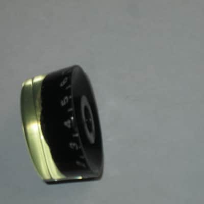 ONE (1 individual knob) unknown brand used (INNER Upper Center area has INTERNAL cracks) Black Speed Knob (numbers 0 to 11) black hard plastic with off white numbers & white dashes -- Funny & Rare, for 24 spline shaft image 12