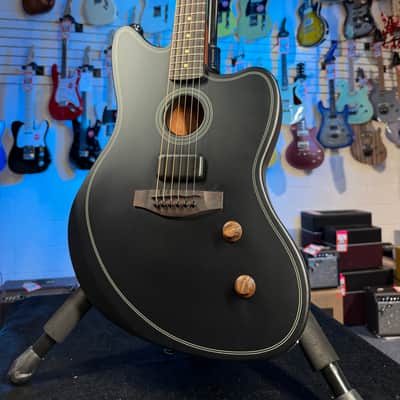 Fender Acoustasonic Standard Jazzmaster, Black | Reverb