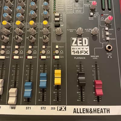 Allen & Heath ZED-14 Fx 14 + 2 Channel Mixer with Effects - Black/Red image 3