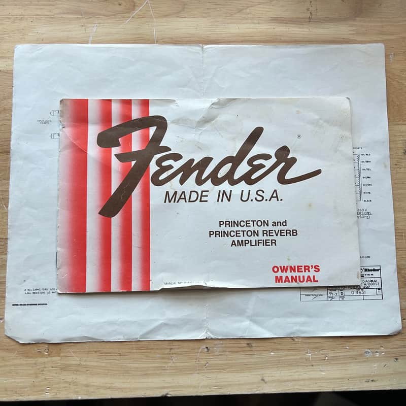 1970s Fender Princeton/Princeton Reverb Manual and Schematic Original image 1