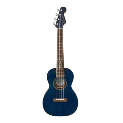Fender Dhani Harrison Tenor Ukulele 2021 - Present - Sapphire Blue Transparent image 1
