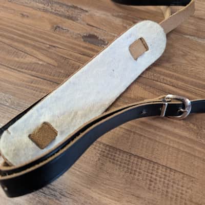 Vintage Guitar Strap Spaghetti Style 1950s, 1960s Black Great Condition image 10