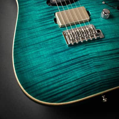 Tom Anderson Drop Top Transparent Teal Burst (06-26-24A) image 10