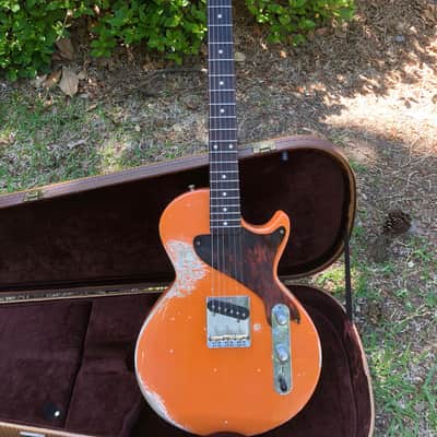 Littlefield Custom Lesquire, Esquire, Les Paul Jr., Telecaster 2018 Faded Fiesta Red image 2