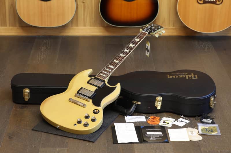 2011 Gibson Custom Shop 61 Reissue SG Electric Guitar TV Yellow + COA OHSC image 1