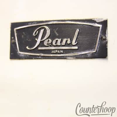 Pearl 16x16"Wood-Fiberglass"Pure White"Floor Tom Drum Vintage 70s Mahogany Japan image 2