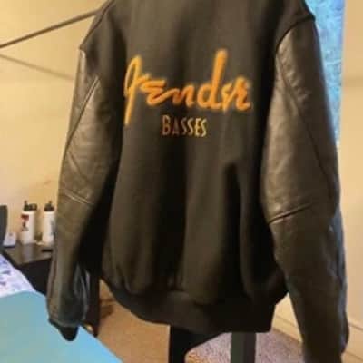 RARE Fender Jacket Men’s L Holloway College Jacket 2000 - Leather and image 1