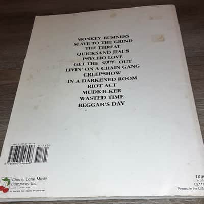 SKID ROW - SLAVE TO THE GRIND - GUITAR TAB BOOK - TABLATURE SONGBOOK ACCEPTABLE image 6
