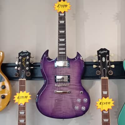 Epiphone SG Modern Figured Electric Guitar - Purple Burst image 1