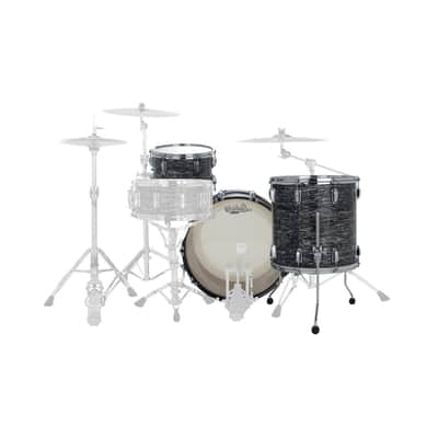 Ludwig L7342AX1QWC Classic Oak Fab (3pc) Shell Pack - 22, 16, 13 - Vintage Black Oyster image 3