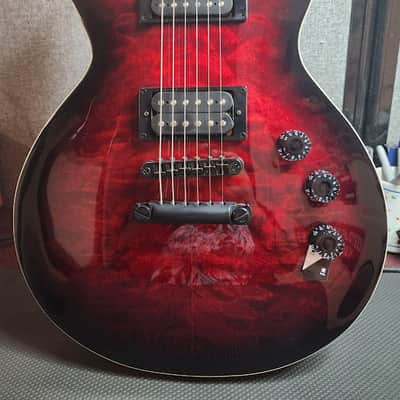 ESP LTD EC-256 QM 2024 - Present - See Thru Black Cherry Sunburst image 5