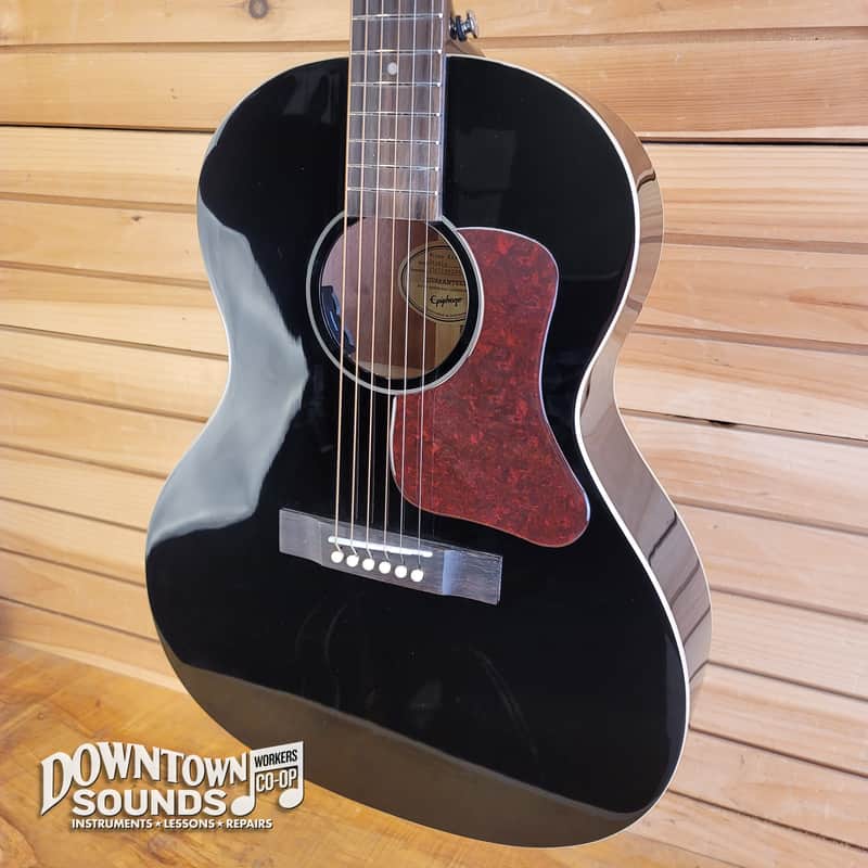 Epiphone Blues King Studio Acoustic-Electric Concert Guitar with Epiphone Gig Bag - Ebony image 1