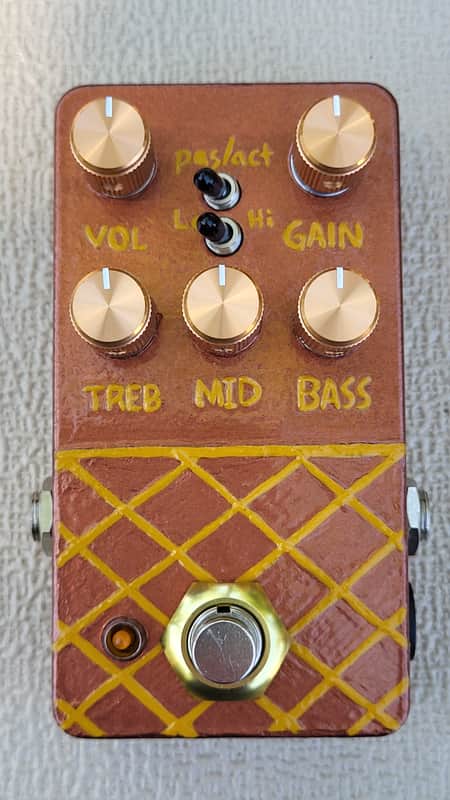 Handpainted Logical Bass Preamp effects pedal image 1