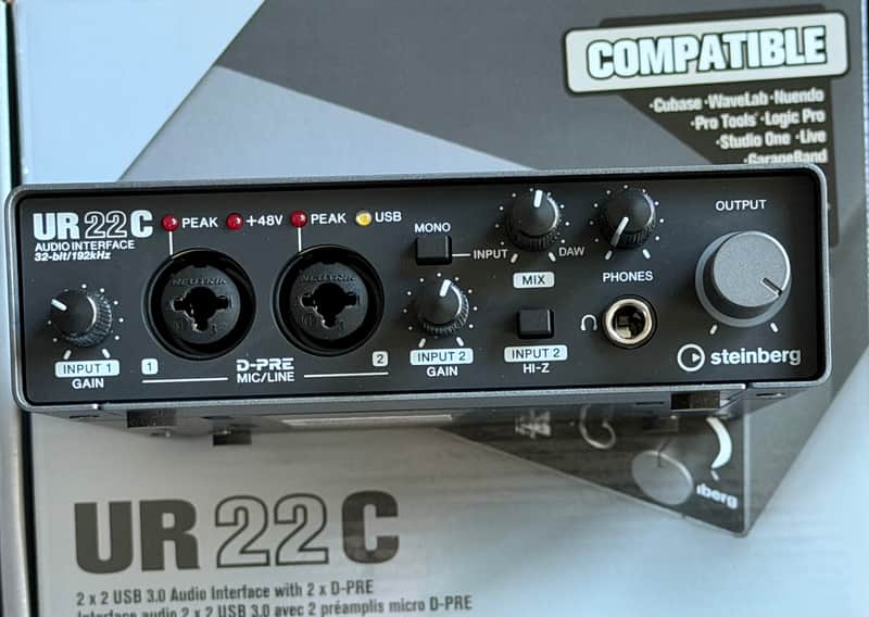 Steinberg UR22C USB 3.0 Audio Interface 2019 - 2020 - Black image 1