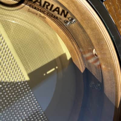 Custom made Snare Drum 12” x 5” Maple Snare 2025 - Distressed Retro Blue Venetian Plaster image 11