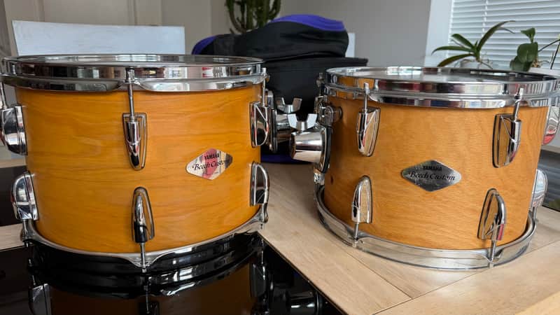 Yamaha Beech Custom 12”x 7&7/8” natural tom 1997 - Natural image 1
