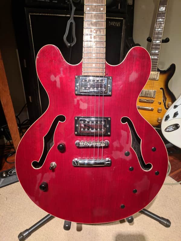 Samick Artist Series - SAN-450 - 335 copy - Lefty conversion 90s red image 1