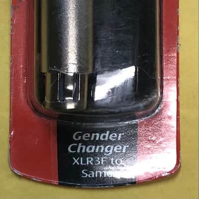 Hosa GXX-145 Gender Changer XLR3F to Same - Chrome image 1