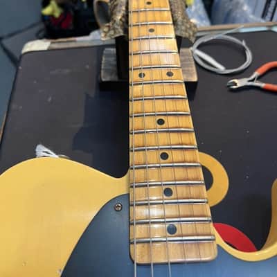 Fender Custom Shop 1954 Telecaster Electric Guitar - Aged Nocaster Blonde image 12