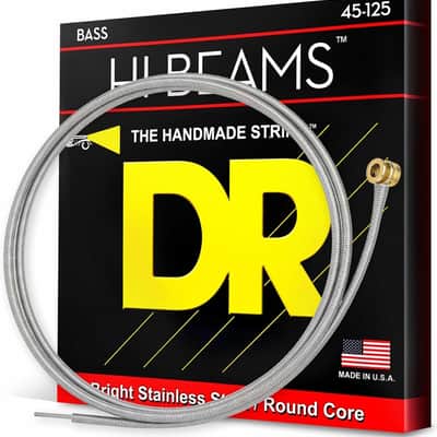 DR Hi-Beam MR5-45 Stainless Steel Round Core Medium 5 String 45-125 image 3