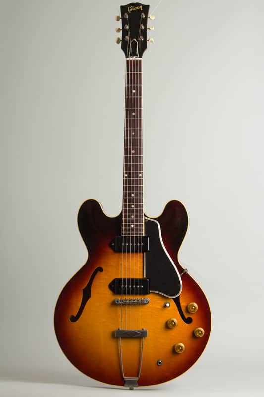 Gibson ES-330TD Thinline Hollow Body Electric Guitar (1960), ser. #R4559-29, original brown hard shell case. image 1