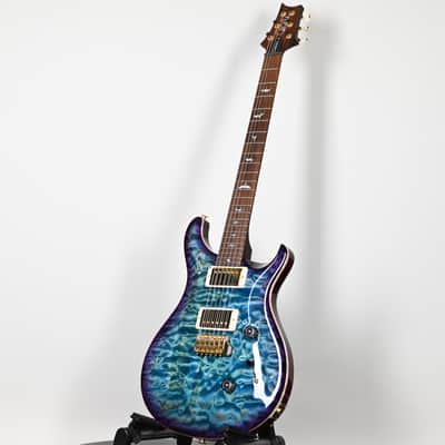 PRS Custom 24 Wood Library w/ 1-Piece Quilt 10-Top, Brazilian Rosewood, & 58/15 LT Pickups- Aquableux Purple Burst 2026 (0423889) image 13