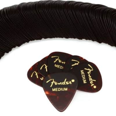 Fender 351 Shape Classic Celluloid Picks - Medium Tortoise Shell 144-pack image 2