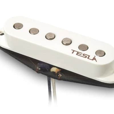 Tesla OPUS-S1 Single Coil Guitar Pickup. Middle. White. Made in Korea image 1