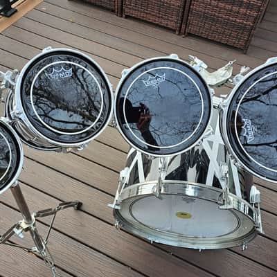 Vintage 80's Double Bass Tama Swingstar 9 piece Drumset MIJ with Van Halen style wraps image 10