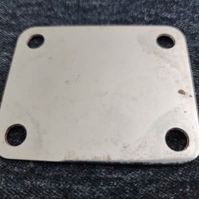 1990s Fender Custom Shop USA Old Logo Neckplate Chrome Unobtainium image 2