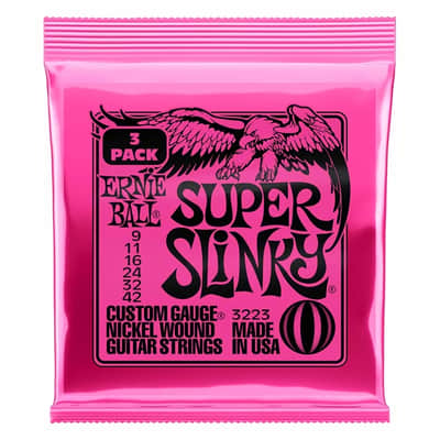 Ernie Ball 3223 Nickel Wound Super Slinky 9-42 - 3 Set image 3