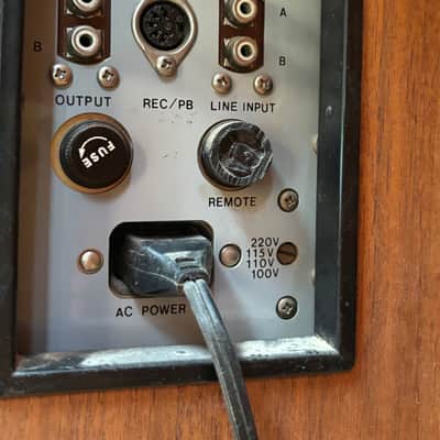 TEAC A-1200 3-head 3-motor R2R 2-track 1/4" stereo 7" reel to reel recorder tape deck player 1960s - stained wood and stainless steel image 4