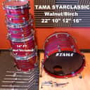Tama Starclassic Walnut/Birch 22" 10" 12" 16" - Lacquer Phantom Oyster