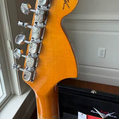 2026 Fender Custom Shop ‘69 Stratocaster SR25 Heavy Relic Matching Reverse Headstock - Aged Canary Yellow image 8