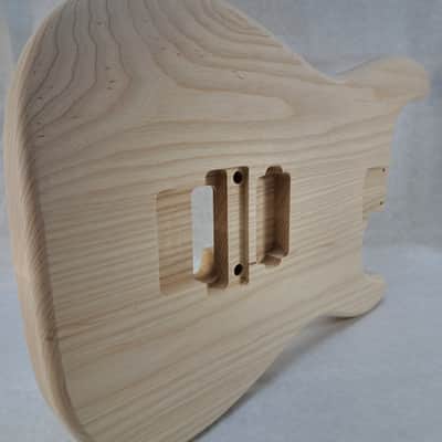 Unfinished Ash Hxx guitar body - for Fender Strat Stratocaster neck Floyd Rose J2420 image 6