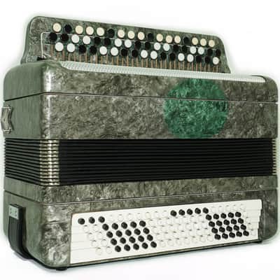 Russian Bayan Tulskiy, 3 Row Tula Chromatic Button Accordion, Vintage Music Box B System, New Straps and Soft Case, 2732 image 5