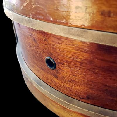 Thumb Rod Maple/Mahogany 12" Snare Drum Calf Heads Restored & Working image 10