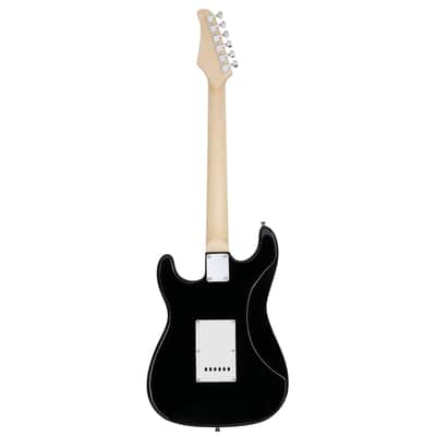 Glarry GST Stylish H-S-S Pickup Electric Guitar Kit with 20W AMP Bag Guitar Strap 2020s - Black image 6