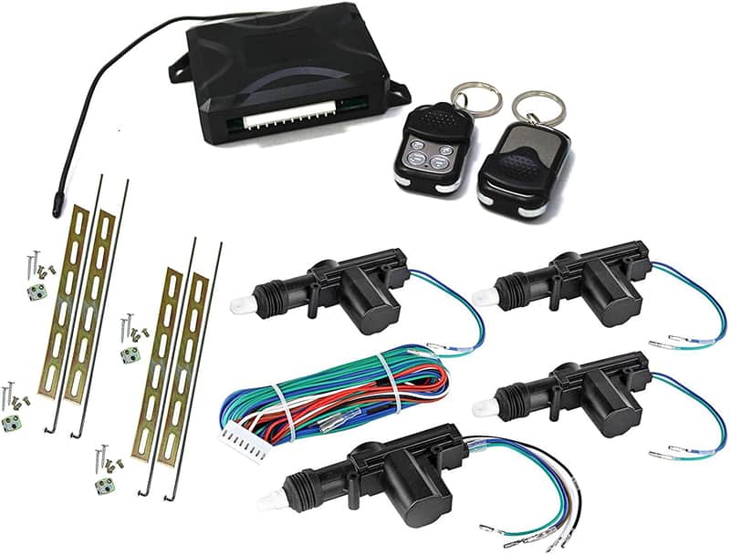 Absolute CDLA-500 4 Door Power Central Lock Kit Car Remote Control Conversion w/ 2 Keyless Entry image 1