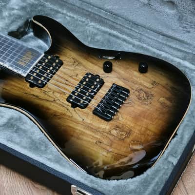 ESP E-II M-II 7-NT 7-String MIJ - Ebony FIngerboard, Dark Brown Natural Burst image 24
