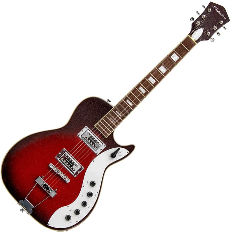 Silvertone 1423 RSFB Red Silver Flake Burst image 1