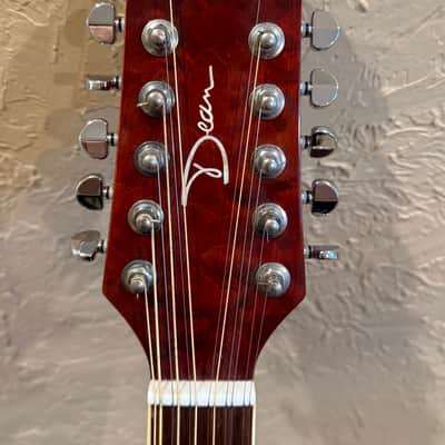 Dean JC-QM-12-TGE Jumbo Cutaway Acoustic-Electric 12-String Guitar 2008 - Tiger Eye Gloss Quilted Maple image 3