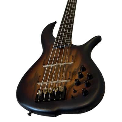 F Bass BN5 DELUXE 2020 - MATTE VARNISH - ANTIQUE BROWN BURST / BLACK GRAIN ENHANCE image 5